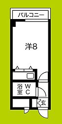 マッセ新大阪レジデンス5号館 ワンルームの間取図画像