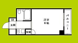 ドレクセル上新庄 1Kの間取図画像
