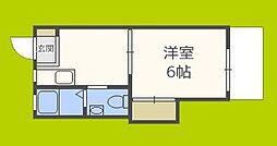 シャトーミツ 1DKの間取図画像