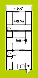 岩田文化 2DKの間取図画像