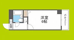 アクエルド大淀 1Kの間取図画像
