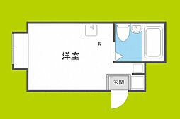 昭和グランドハイツ西三国 ワンルームの間取図画像