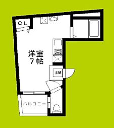 ステイタス難波ビル ワンルームの間取図画像