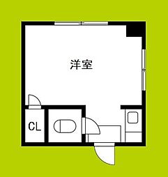 エキスポマンション ワンルームの間取図画像