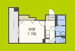パセオ十三東 1Kの間取図画像