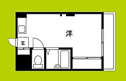 ヴィラナリー菅原 ワンルームの間取図画像