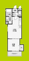 フォレストクリエオーレ城垣町壱番館 1LDKの間取図画像