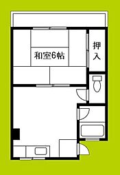 コーポ707 1DKの間取図画像