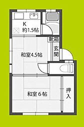 グリーンハイツ 2Kの間取図画像