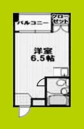 アウトバーンGK ワンルームの間取図画像