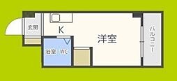 昭和グランドハイツ大淀 ワンルームの間取図画像