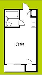 サンビル勝山北 ワンルームの間取図画像