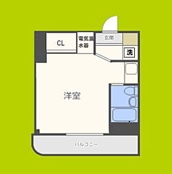 フォーラム都島内代駅前 ワンルームの間取図画像