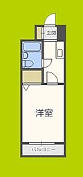 ノルデンハイム北 1Kの間取図画像