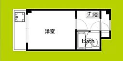 OSKY21 ワンルームの間取図画像