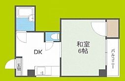 パークハイツあびこ 1Kの間取図画像