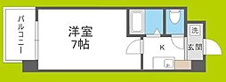 フレンドシップ1 1Kの間取図画像
