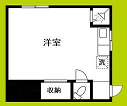 ペントハウス千本南 ワンルームの間取図画像