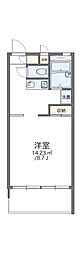 レオパレス吉田 1Kの間取図画像