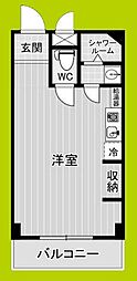 マンション冨士 ワンルームの間取図画像