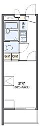 レオパレスドミール 1Kの間取図画像