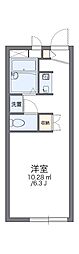 レオパレスなみはや 1Kの間取図画像