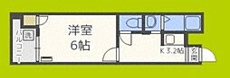 S.K.グリーンハイツ 1Kの間取図画像