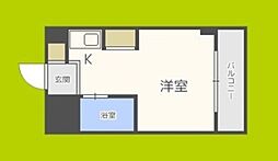 ネオコート天王寺 ワンルームの間取図画像