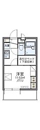 レオパレスFumin 1Kの間取図画像