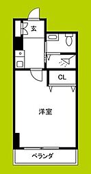 フィエンテ泉尾 1Kの間取図画像