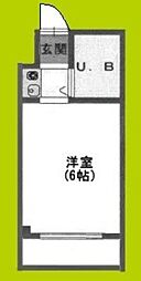 ルネッサンスベニス 1Kの間取図画像