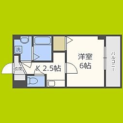 グランパシフィック松虫通 1Kの間取図画像