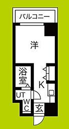 パティオ京橋 ワンルームの間取図画像