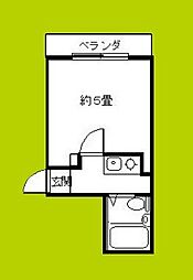 コスモメイト上汐町 ワンルームの間取図画像