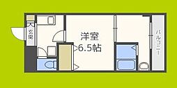 ヒルズR&A 1Kの間取図画像