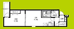 大東市三住町アパート 1LDKの間取図画像