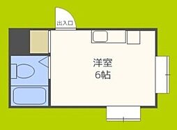 ラパンジール本田2 ワンルームの間取図画像