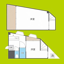 エクト2 2DKの間取図画像