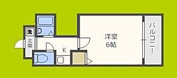 レーズライン下新庄 1Kの間取図画像