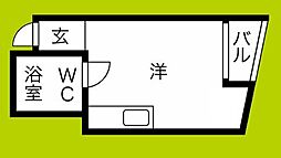 コンフォート今津 ワンルームの間取図画像
