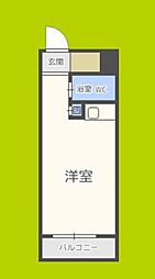 シンコーメゾン扇町 ワンルームの間取図画像