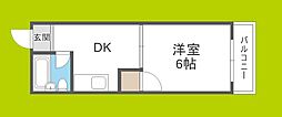 ミラグロス 1Kの間取図画像