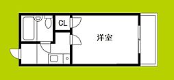 レガーレ駒川 1Kの間取図画像