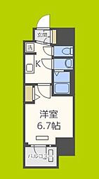 プレサンス新町ウィズジョイ 1Kの間取図画像