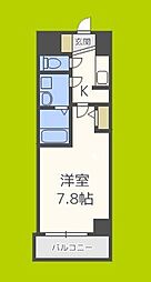 アーデンタワー西本町 1Kの間取図画像