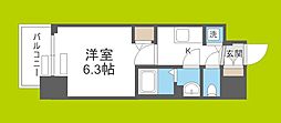 プレサンス大阪ドームシティワンダー 1Kの間取図画像