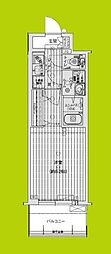 ソルテラスOSAKA御幣島 1Kの間取図画像