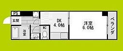 サン・クレール 1DKの間取図画像