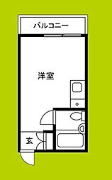 シャトーダイワ ワンルームの間取図画像