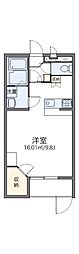 レオパレス島之内 1Kの間取図画像